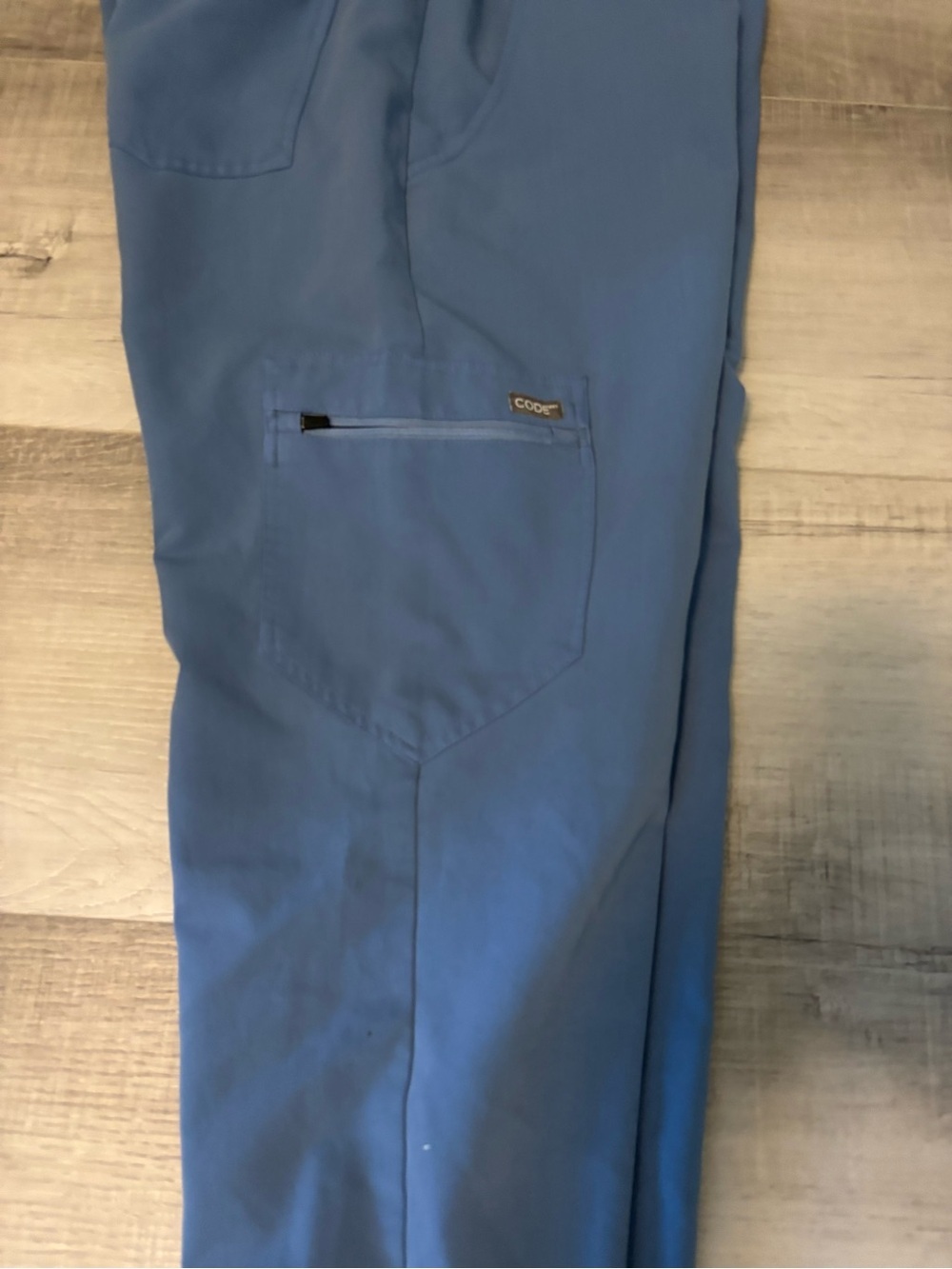 Code Happy Jogger Scrub Pants Women’s Medium Blue Stretch Medical Uniform - Picture 10 of 10